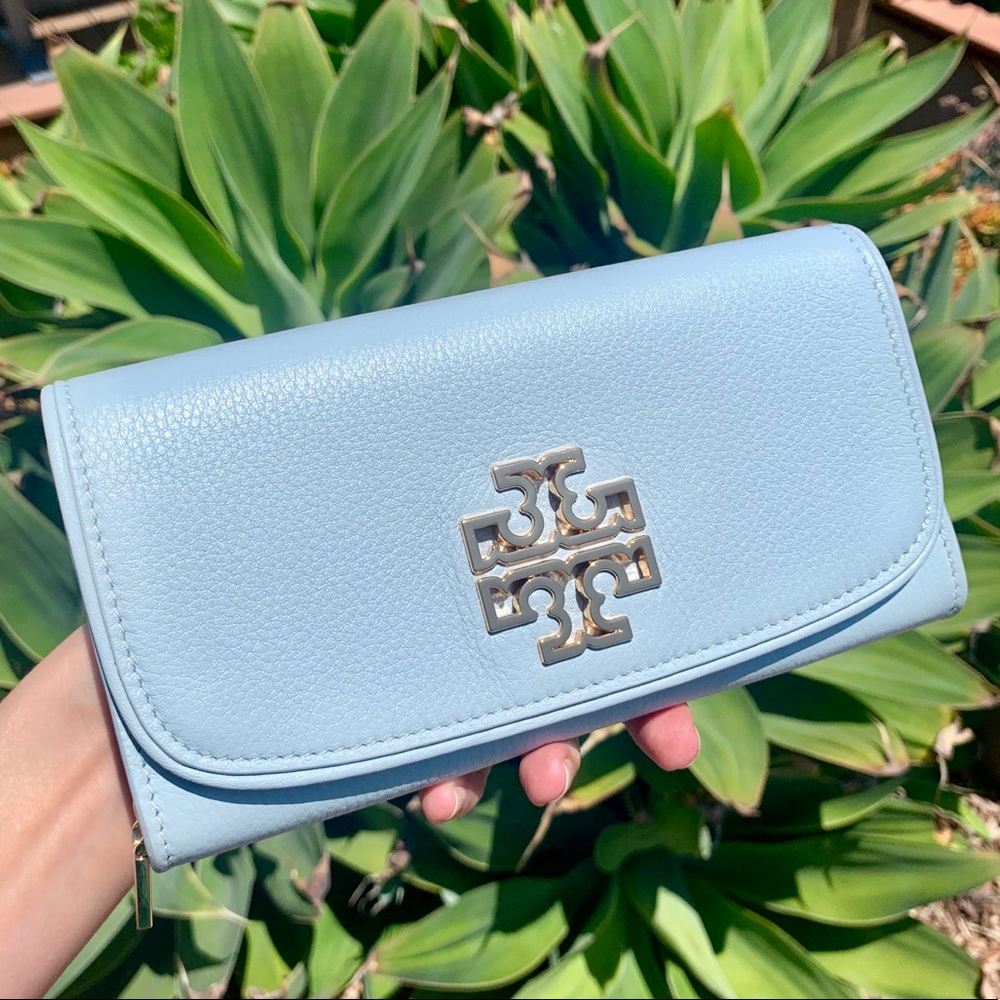 Tory Burch Britten Dup Leather Envelope Wallet - Picture 2 of 8